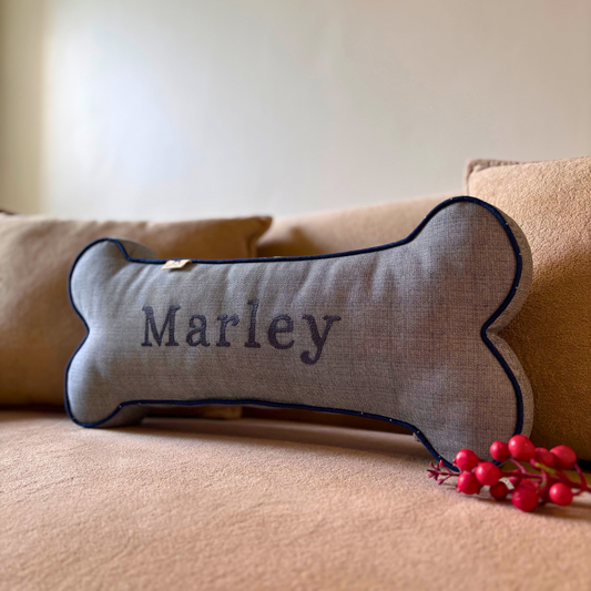 Personalized Dog Pillow | Dog Name Pillows | Dog Bone Pillows