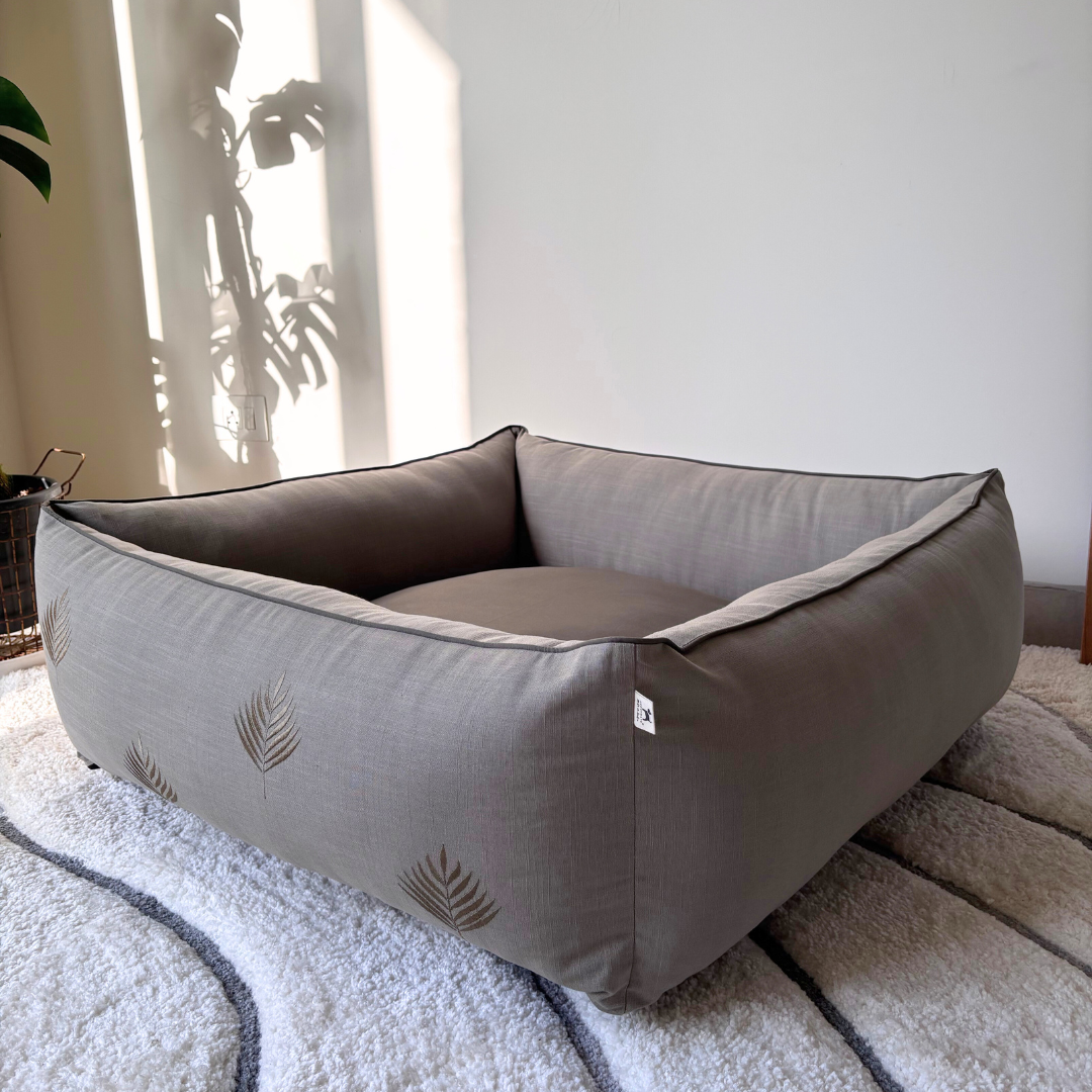 PoochMate Light Olive Linen Dog ONLY Bed Cover