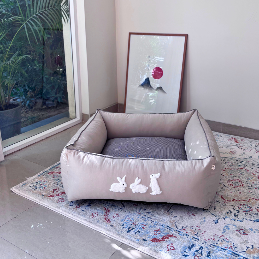 PoochMate Beds | Washable cotton dog beds online India | Cotton dog beds online India | Large dog washable beds