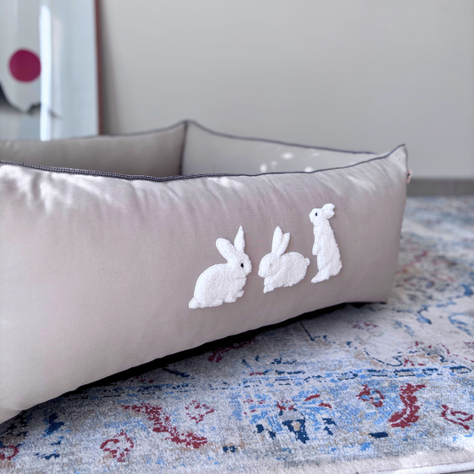 PoochMate Beds | Washable cotton dog beds online India | Cotton dog beds online India | Large dog beds with removable covers 