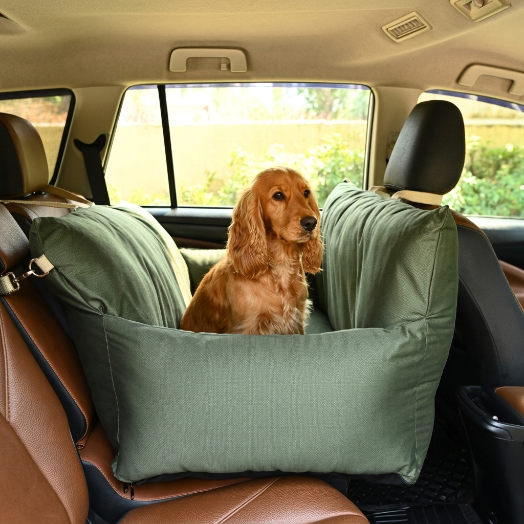 Medium Dog Travel bed | Car Seats for dogs online India| Dog car bed for small dogs | Dog car seat for front