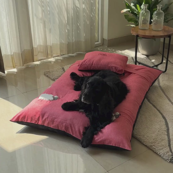 Flat Dog beds | Dog beds with washable covers | Cotton Dog Beds Online India