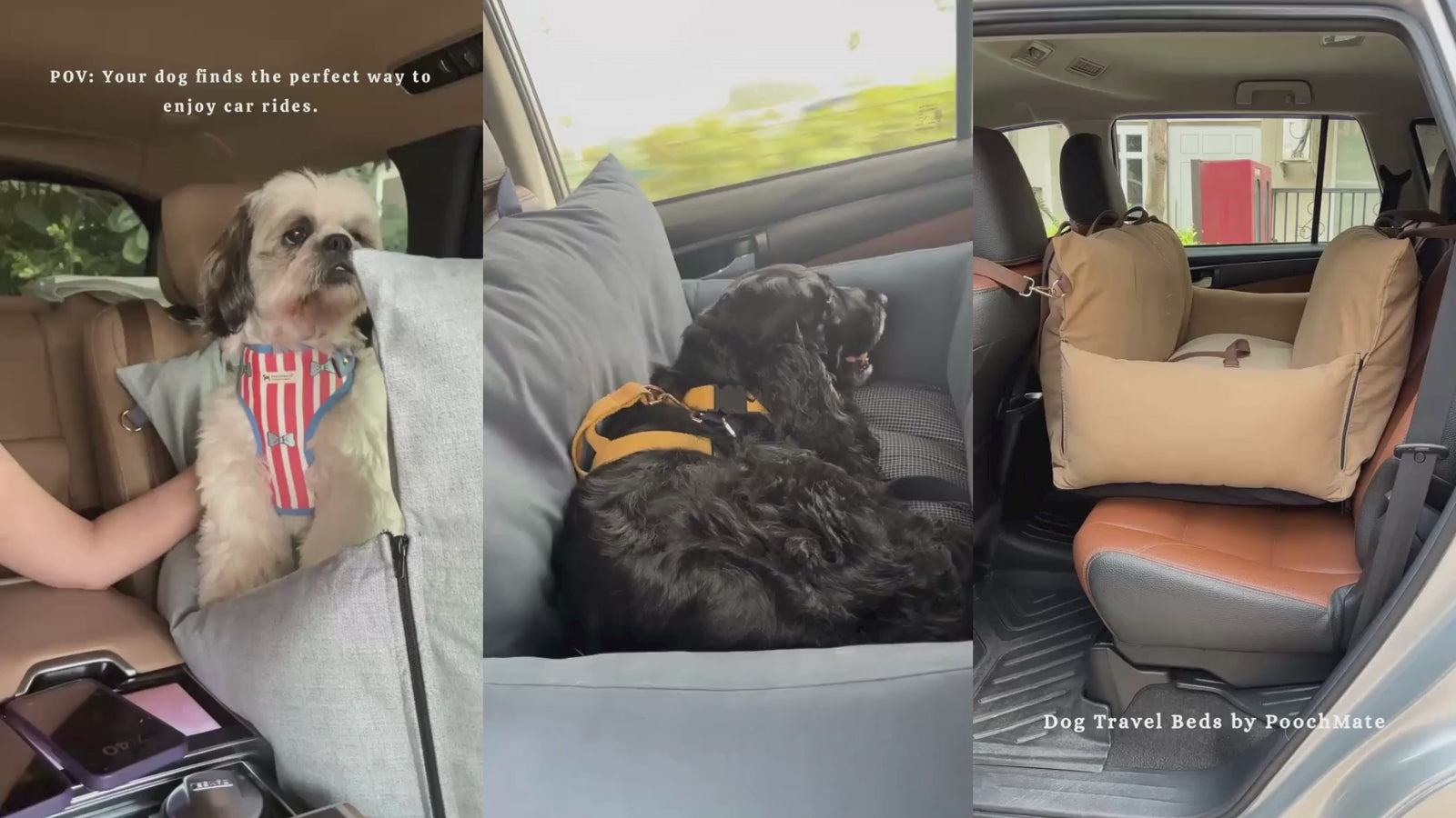 Load video: Dog Car Seats, Dog Travel Beds