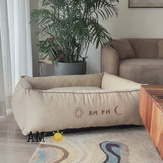 Cotton dog beds | Do bed with washable covers | Best dog beds online India | PoochMate dog Bed