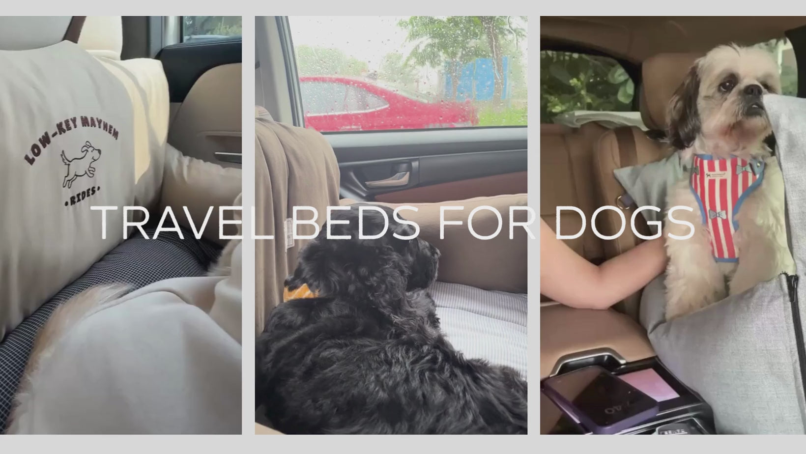 Load video: Dog Car Seats, Dog Travel Beds