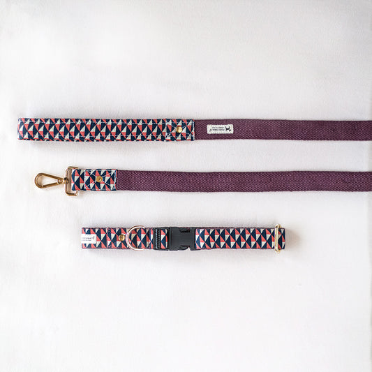 PoochMate Prism Cotton Dog Collar Set