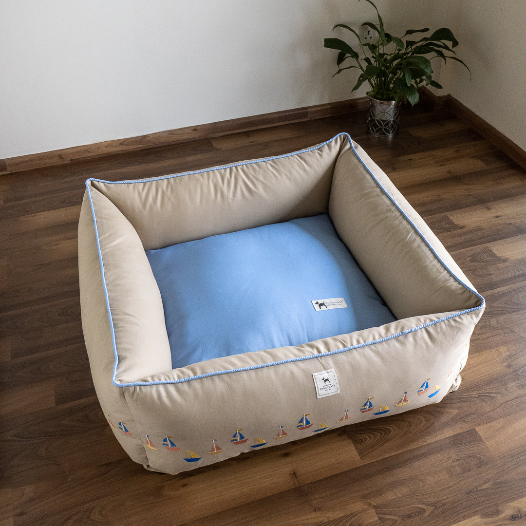 Washable Cotton Dog Beds online India | PoochMate Dog Beds