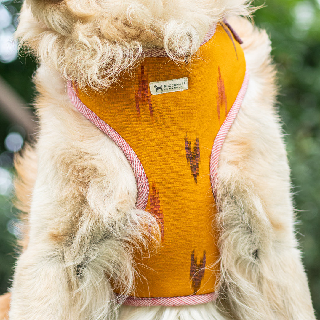 yellow Dog Harness | Cotton Dog harness online India