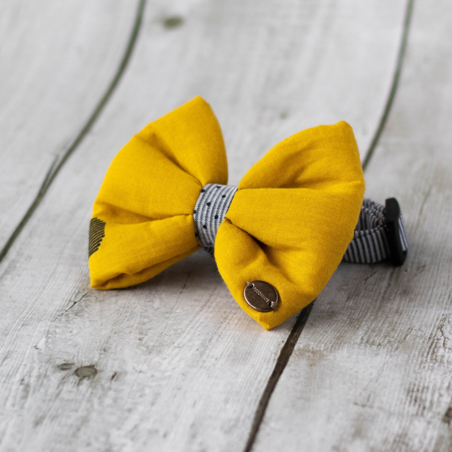 PoochMate Ikat Mustard Dog Bow Tie