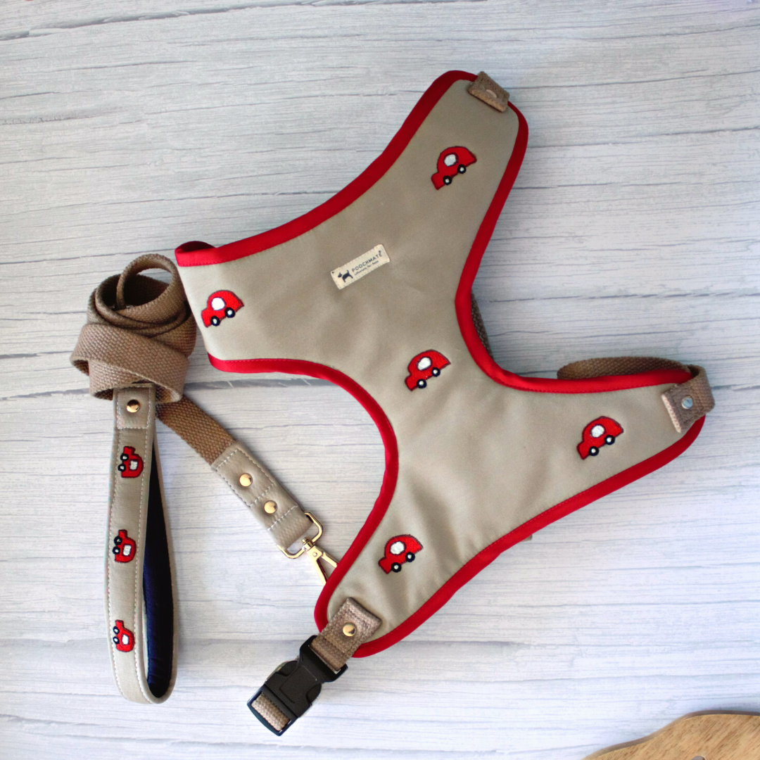 Dog Body Belt & Leash | Cotton adjustable dogs harness online India