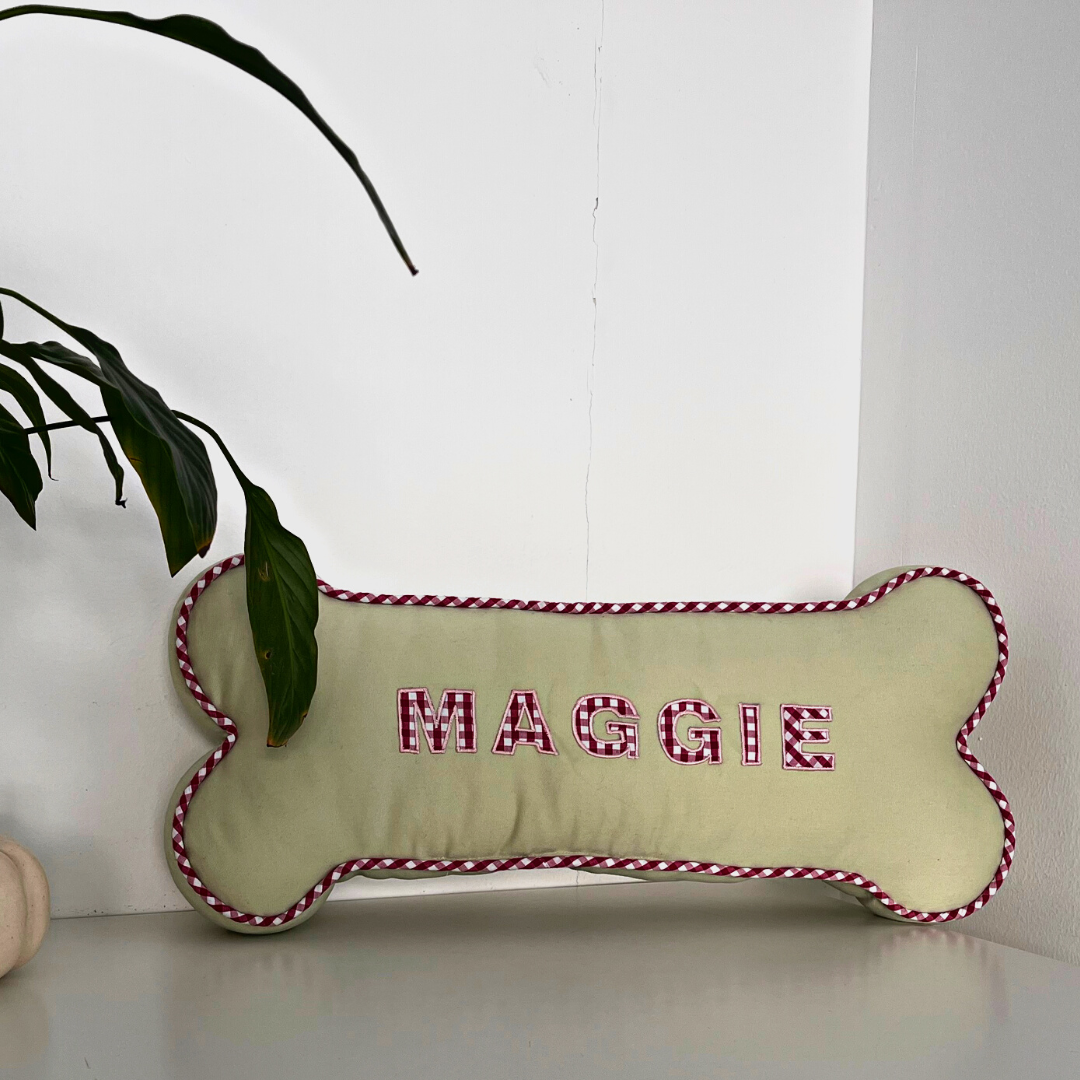 Personalized dog deals bone pillow
