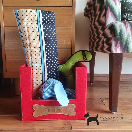 PoochMate Toy Basket : Red